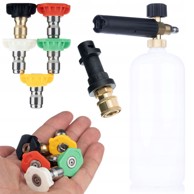 ROSFIX Set pribora za čišćenje, adapter Bayonet 1/4", 5 mlaznica, pjenilica 1 l